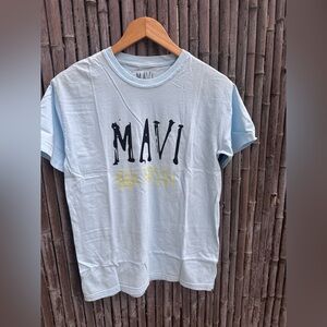Mavi Light Blue Graphic Tee with Yellow Accent size S M L Xl XXl